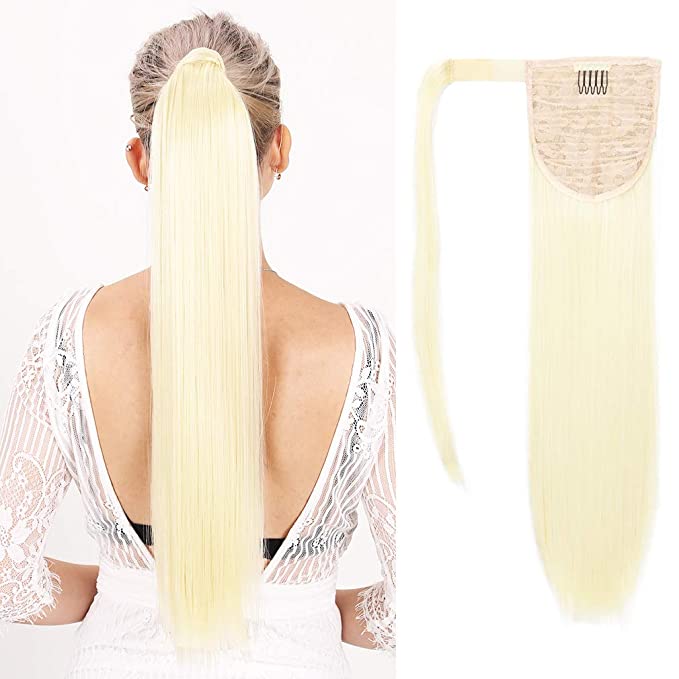 by margiee CLIP IN PONYTAIL EXTENSION WRAP AROUND NATURAL HAIRPIECE FOR WOMEN