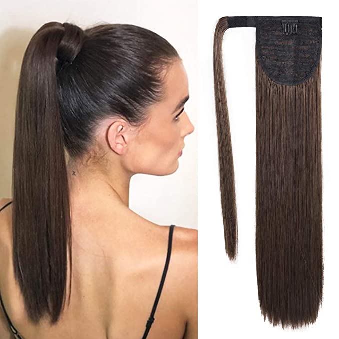 by margiee CLIP IN PONYTAIL EXTENSION WRAP AROUND NATURAL HAIRPIECE FOR WOMEN